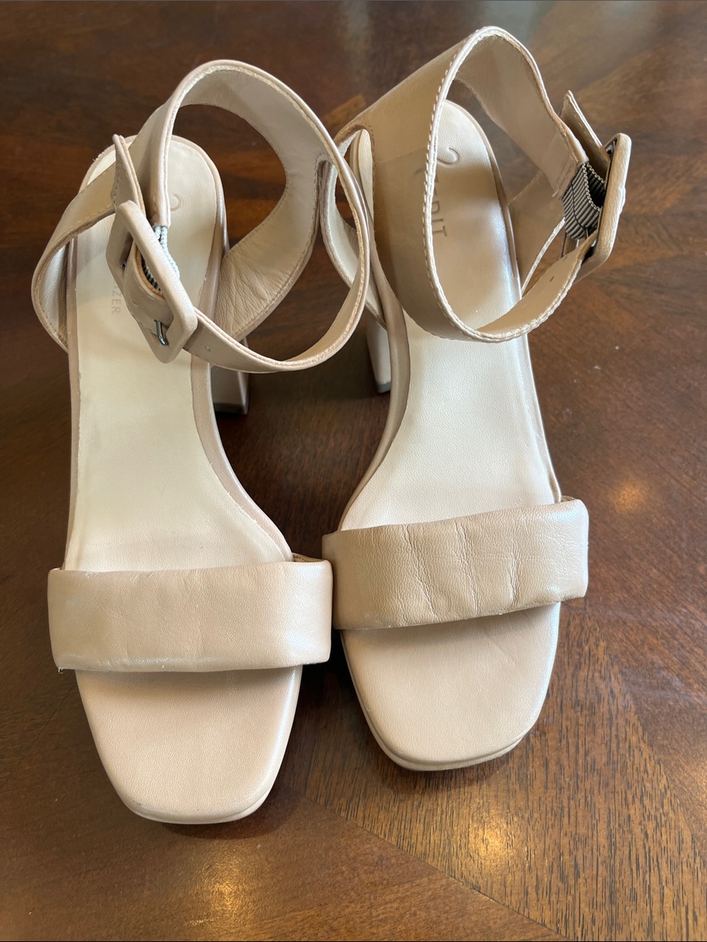 Women's Ankle-Strap Block Heel Sandals in Nude, 27 Edit Naturalizer